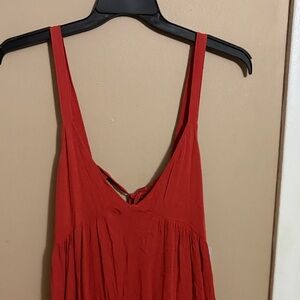 Elegant Red Sleeveless Dress